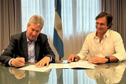 José Martins (Bolsa de Cereales) y Eduardo Novillo Astrada (Agrotoken)