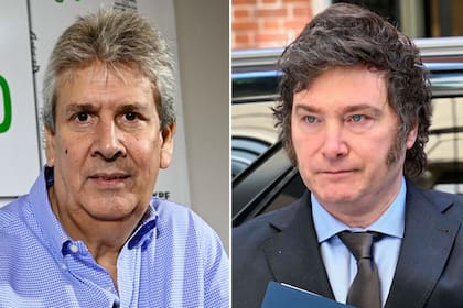 José Martins, presidente de la Bolsa de Cereales de Buenos Aires, y el presidente Javier Milei