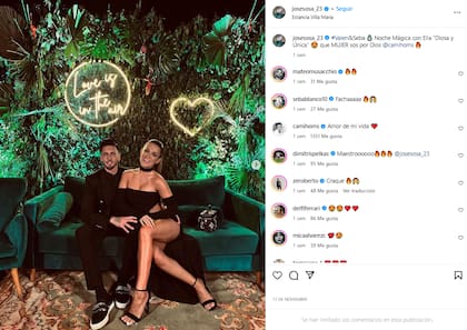 José Sosa le dedicó un romántico mensaje a Cami Homs