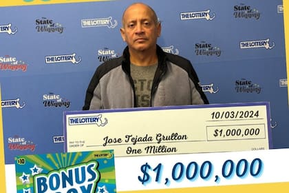 José Tejada Grullón fue otro que tuvo mucha fortuna (Foto: Lotería de Massachusetts)