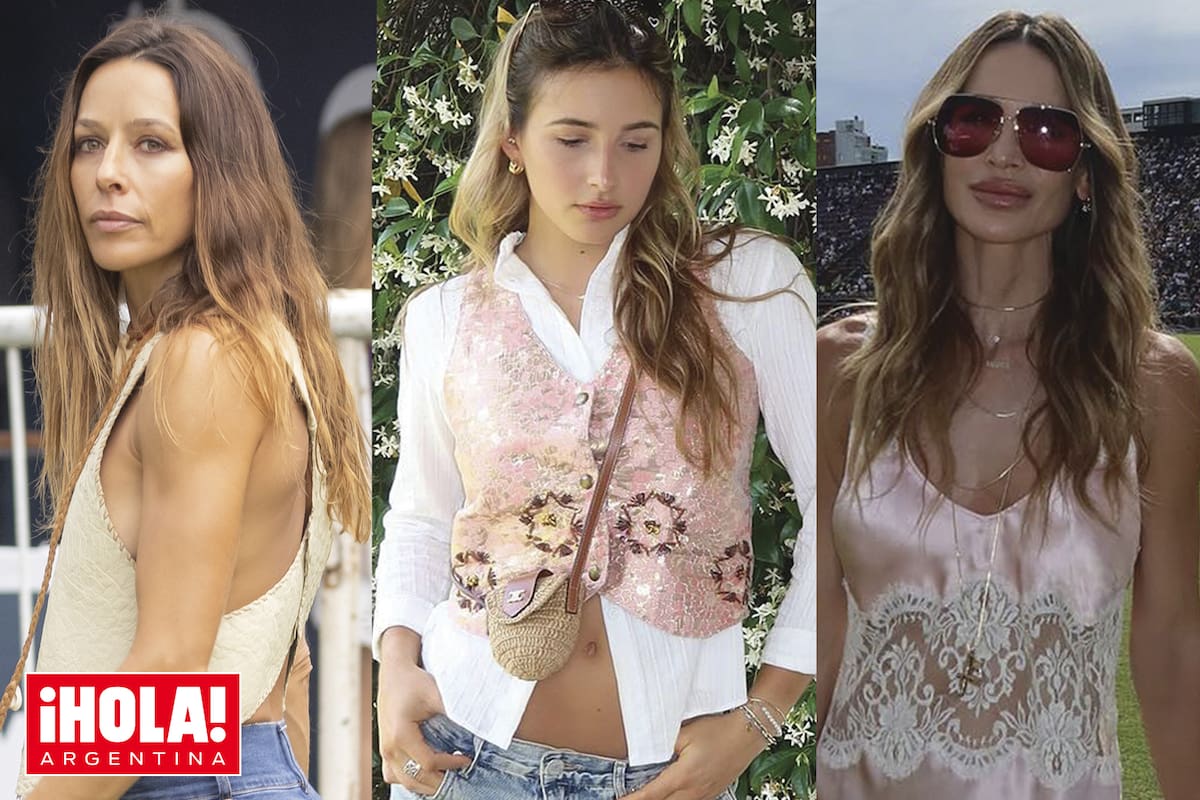 Josefina Aldanondo, Mia Cambiaso y María Vázquez, atentas al juego en el palenque de La Dolfina, el team de Adolfo Cambiaso .