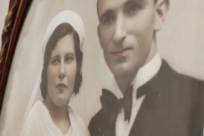 Josep Maria y Lola el día de su casamiento