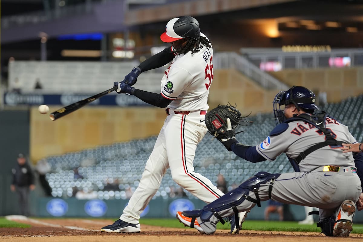 Josh Bell castiga a los Astros con dos jonrones y cuatro impulsadas en triunfo 6-3 de los Mellizos