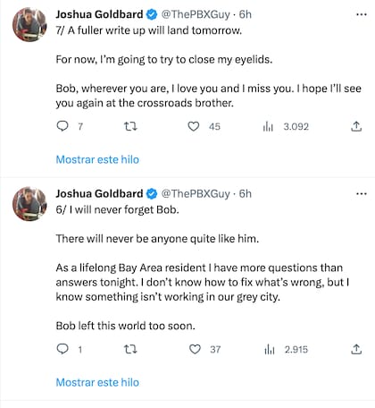Joshua Goldbard confirmó la muerte de Bob Lee