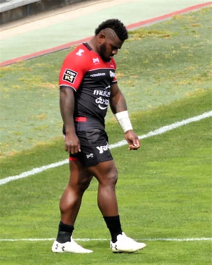 Josua Tuisova, en tiempos en Toulon: llegó al Top 14 en 2013-2014 y actualmente juega en Racing 92, el equipo de Juan Imhoff