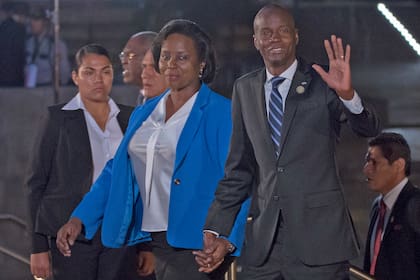 Jovenel Moïse junto a su esposa Martine Moise
