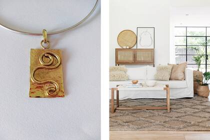 Joyería de Hoshibonum y textiles de Tienda de Costumbres.