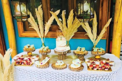 En la mesa dulce había delicias con forma de cactus y suculentas.
