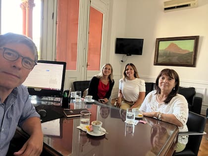 Juan Abal Medina junto a Susana Trimarco, en Casa Rosada