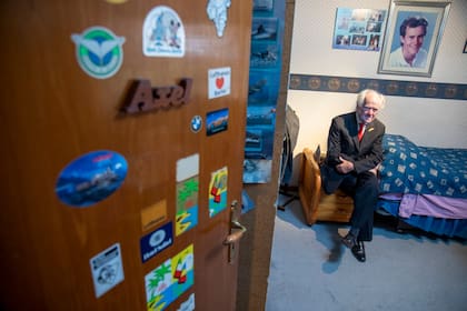 Juan Carlos Blumberg en la habitación de su hijo Axel