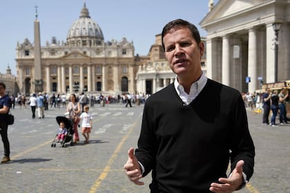 Juan Carlos Cruz, a su llegada al Vaticano, en 2018