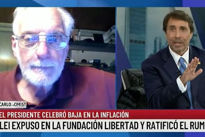 Juan Carlos de Pablo con Eduardo Feinmann en LN+