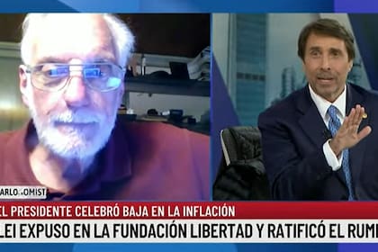 Juan Carlos de Pablo con Eduardo Feinmann en LN+