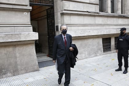Juan Carlos Maqueda a la salida de los Tribunales