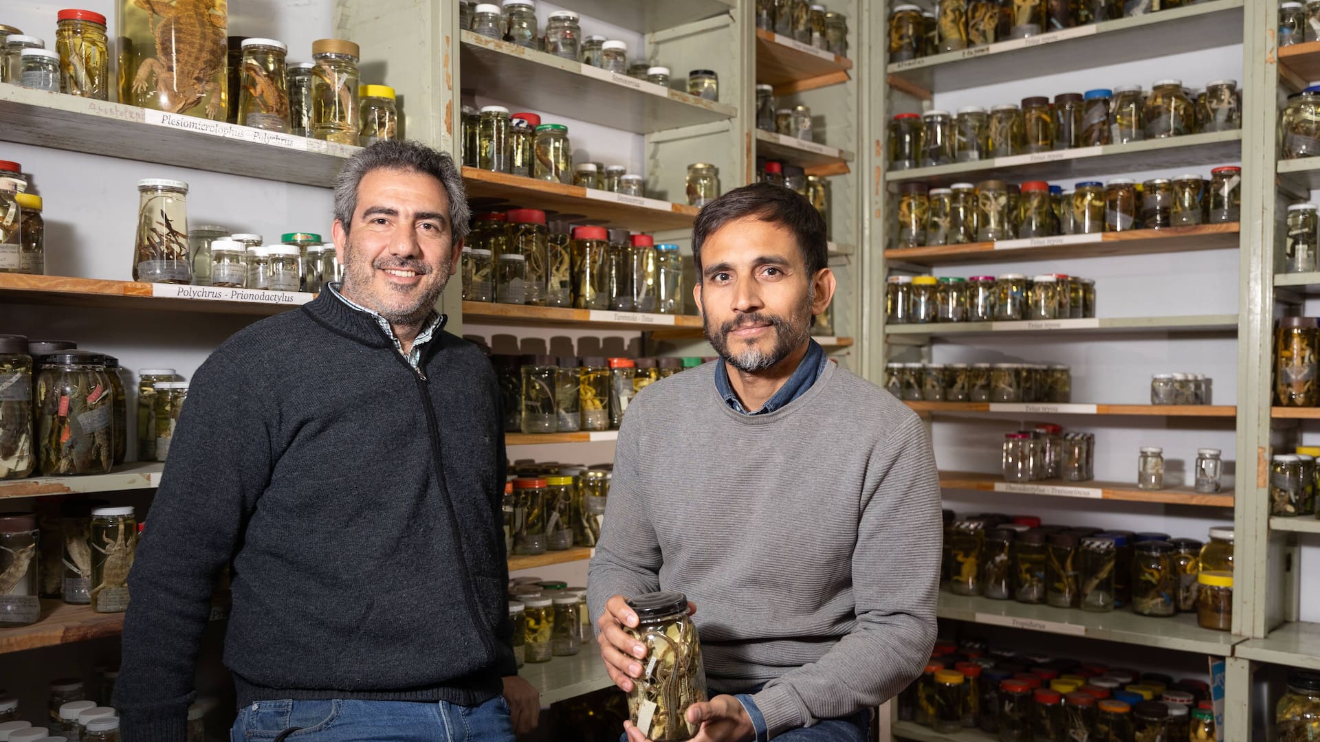 Sebastián Barrionuevo, biólogo y curador de la Colección de Herpetología de la fundación.