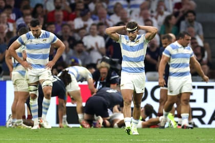 Juan Cruz Mallia encarna la decepción en el debut mundialista de los Pumas frente a Inglaterra, en Francia 2023