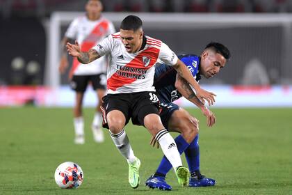 Juan Fernando Quintero volvió a jugar en el Monumental; fue en el empate de River ante Vélez 0-0, por la Copa Juan Gilberto Funes