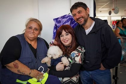 Juan Grabois con Cristina Kirchner en una cooperativa del MTE