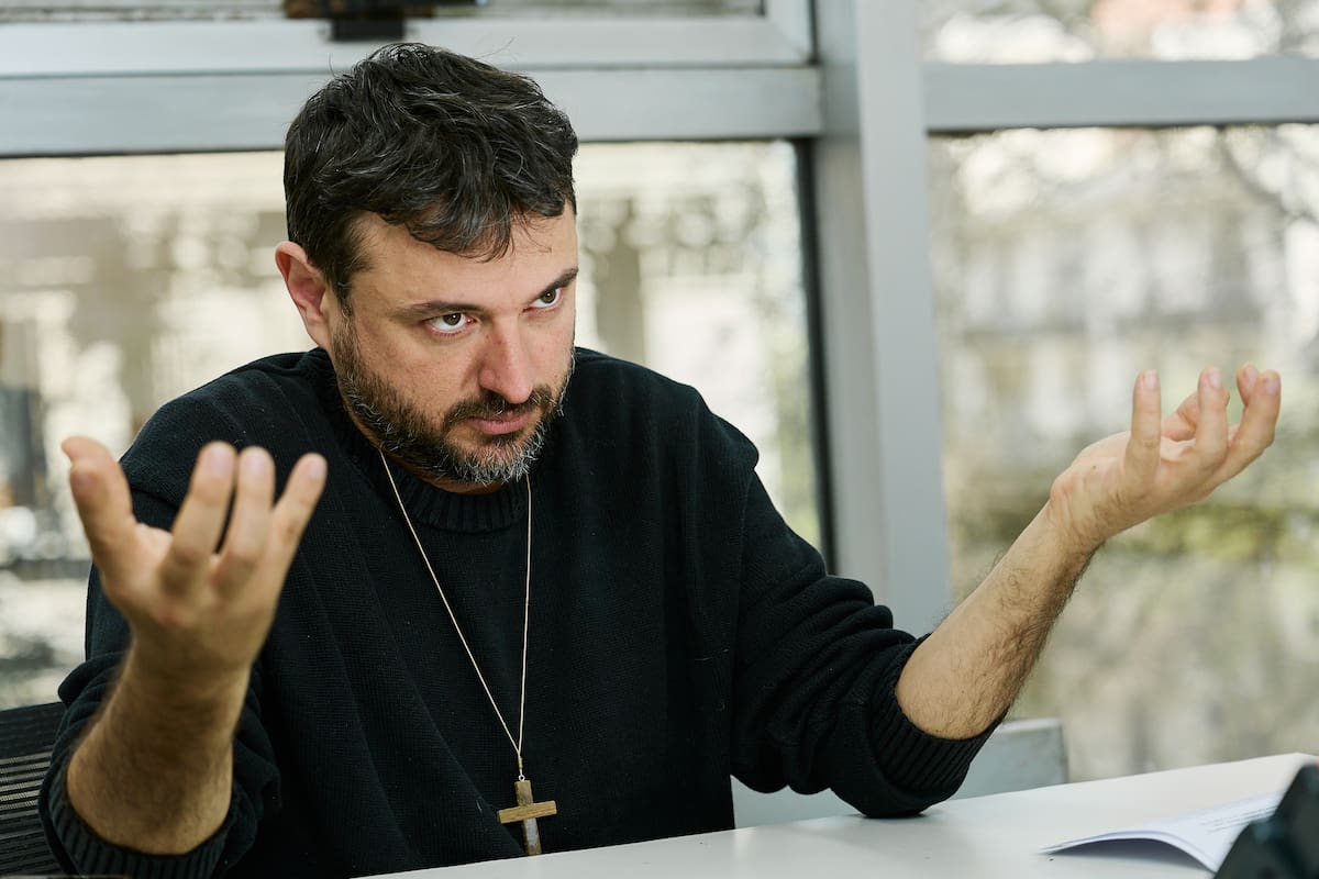 Juan Grabois, en el edificio anexo del Congreso