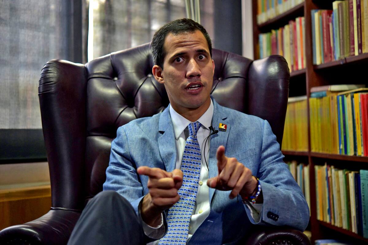 Juan Guaidó durante la entrevista