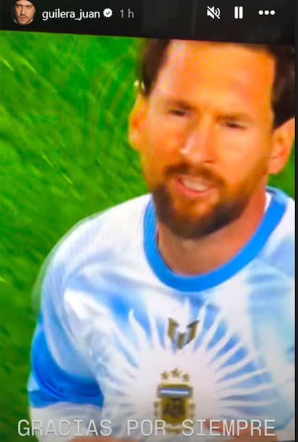 Juan Guilera también le agradeció al futbolista por los logros y la emoción