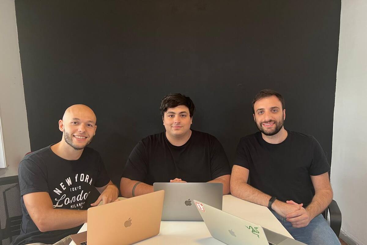 Juan Ignacio Caffa, Tomás Calvagna y Matias Tebele, creadores de Morfy