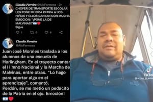 Juan José Morales es chofer y compartió un emotivo video (Captura Twitter)