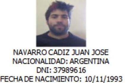 Juan José Navarro Cádiz fue detenido en Uruguay