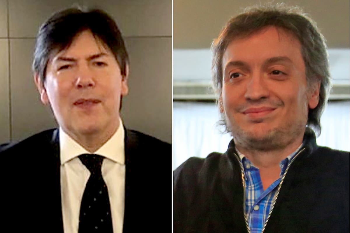 Juan Manuel Lugones (extitular de la Aprevide) y Máximo Kirchner