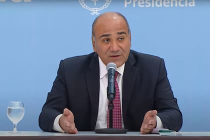 Juan Manzur, durante los anuncios