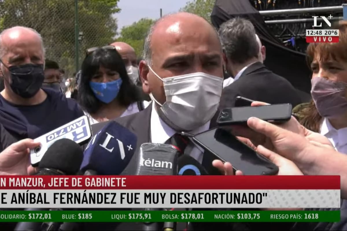 Juan Manzur fue el primer representante de la Casa Rosada en referirse públicamente a lo acontecido entre Nik y Aníbal Fernández