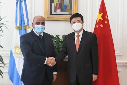 Juan Manzur y el embajador chino en Buenos Aires