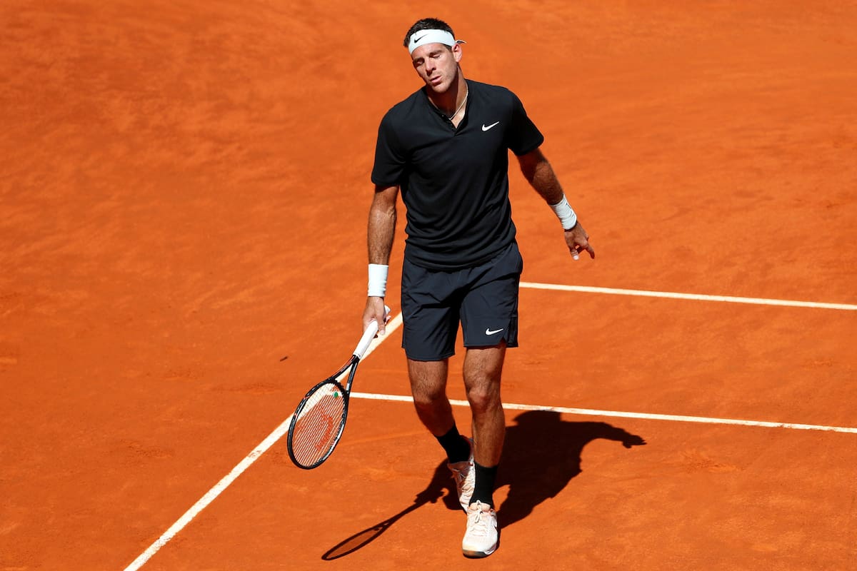 Juan Martín del Potro cayó ante Dusan Lajovic, en Madrid