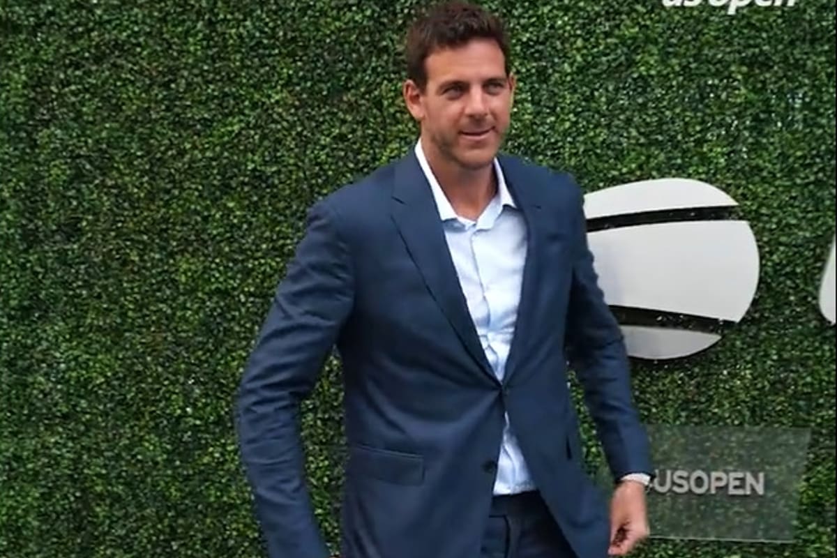 Juan Martín del Potro, el año pasado, en la visita que realizó al US Open