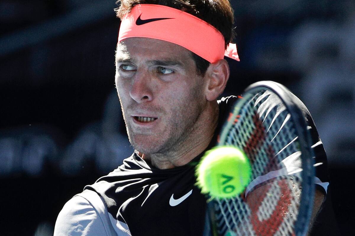 Juan Martin Del Potro en una jornada agobiante