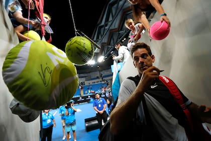 Del Potro, en el Abierto de Australia 2018: siempre fue una atracción para el público del tenis