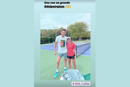Juan Martín Del Potro se entrena en Miami con Lourdes Carlé, la segunda tenista argentina en el ranking; el gran anhelo del tandilense es tomar parte en los Juegos Olímpicos de Tokio.