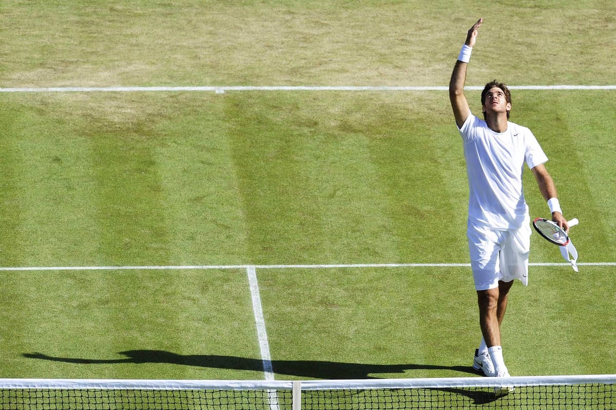 Juan Martin Del Potro sobre en Wimbledon en 2012