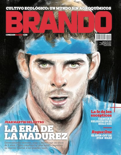 Juan Martín del Potro, tapa de Brando de diciembre de 2016 tras su victoria épica.