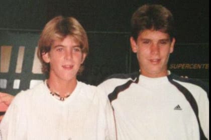 Juan Martín del Potro y Daniel Vallverdú cuando tenían 14 y 16 años, respectivamente, y ganaron el título de dobles del Banana Bowl en San Pablo.