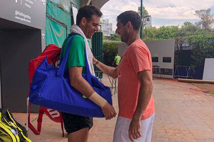 Juan Martín Del Potro y Federico Delbonis se cruzaron en el Buenos Aires antes del duelo más esperado