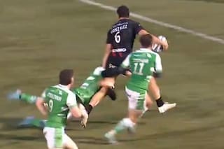 Juan Martín González brilló en Saracens y anotó un try para ver varias veces