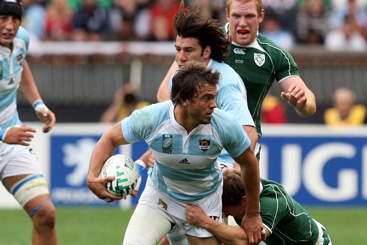 Juan Martín Hernández en el recordado partido frente a Irlanda en el RWC2007