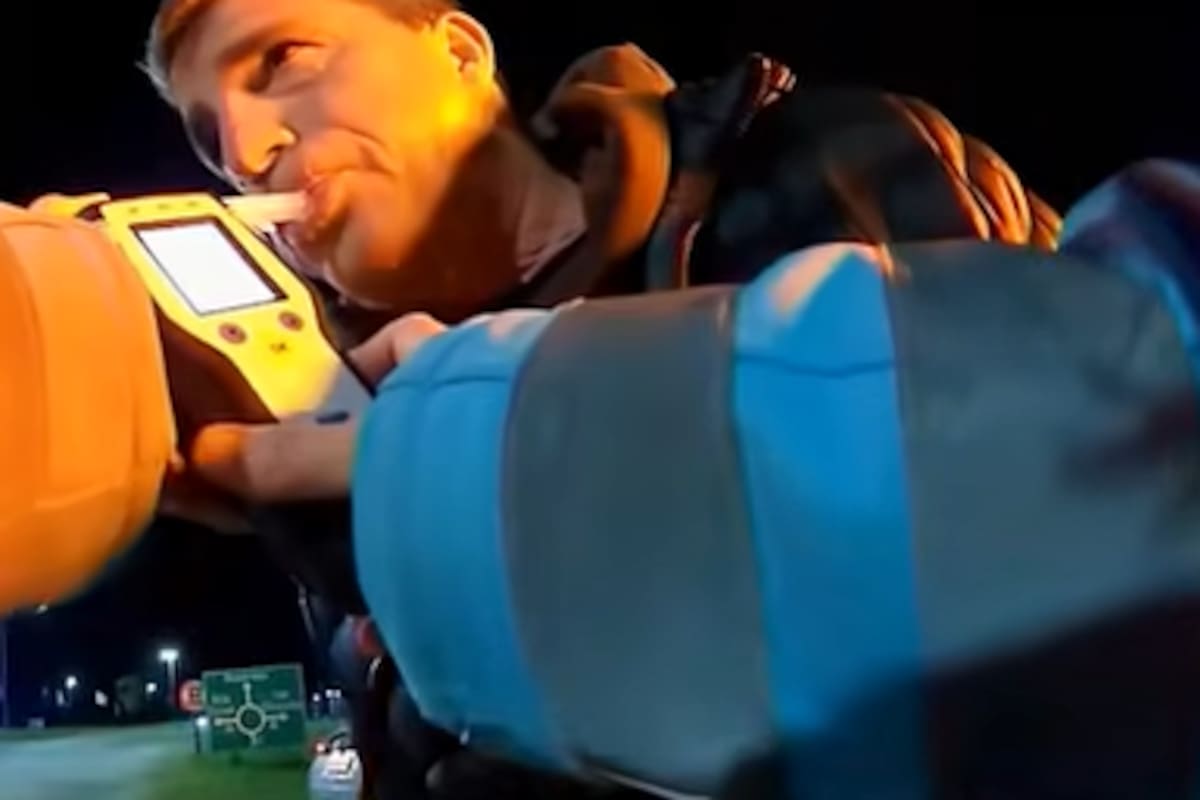 Juan Pablo Allan, durante la prueba de alcoholemia