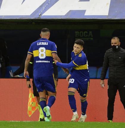 Juan Pablo Cabaña, con la camiseta 60 y su debut en la Primera de Boca de la mano de Battaglia, reemplazando a Cardona
