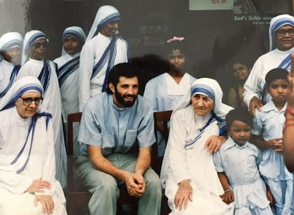 Juan Pablo Contepomi con la Madre Teresa de Calcuta.