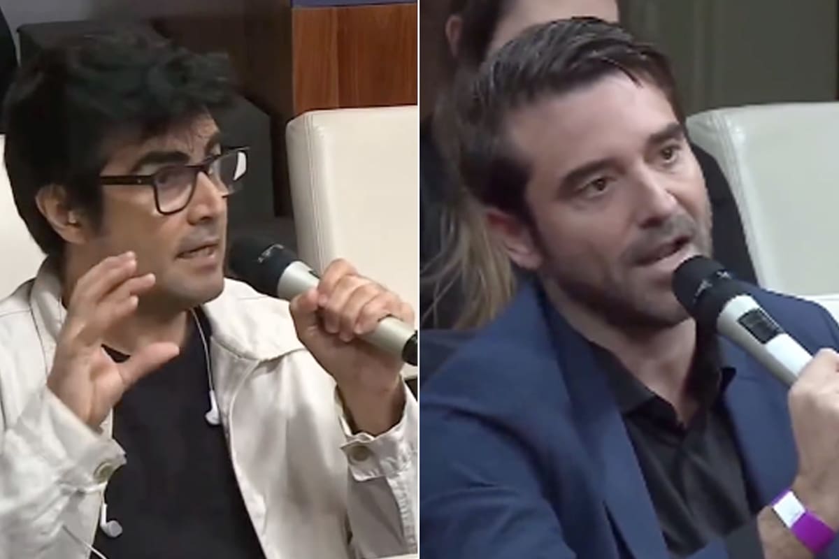 Juan Pablo Peralta y Javier Negre, los dos acreditados en Casa Rosada que se pelearon tras una conferencia.