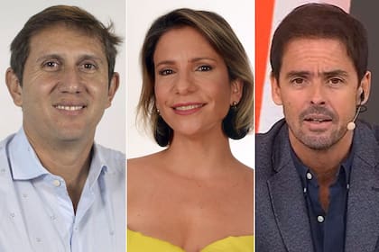 Juan Pablo Varsky (DirecTV), Ángela Lerena (TVP) y Mariano Closs (ESPN), tres de las caras más conocidas que estarán en Qatar 2022 para transmitir el Mundial
