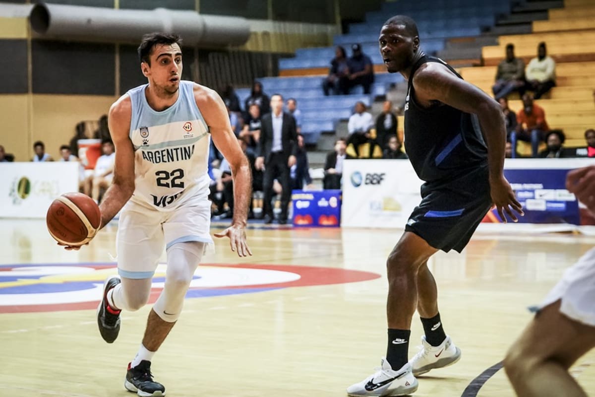 Juan Pablo Vaulet, la figura argentina en Bahamas; sumó 19 puntos para una victoria vital