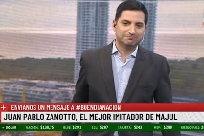 Juan Pablo Zanotto imita a Luis Majul en vivo (Captura video)